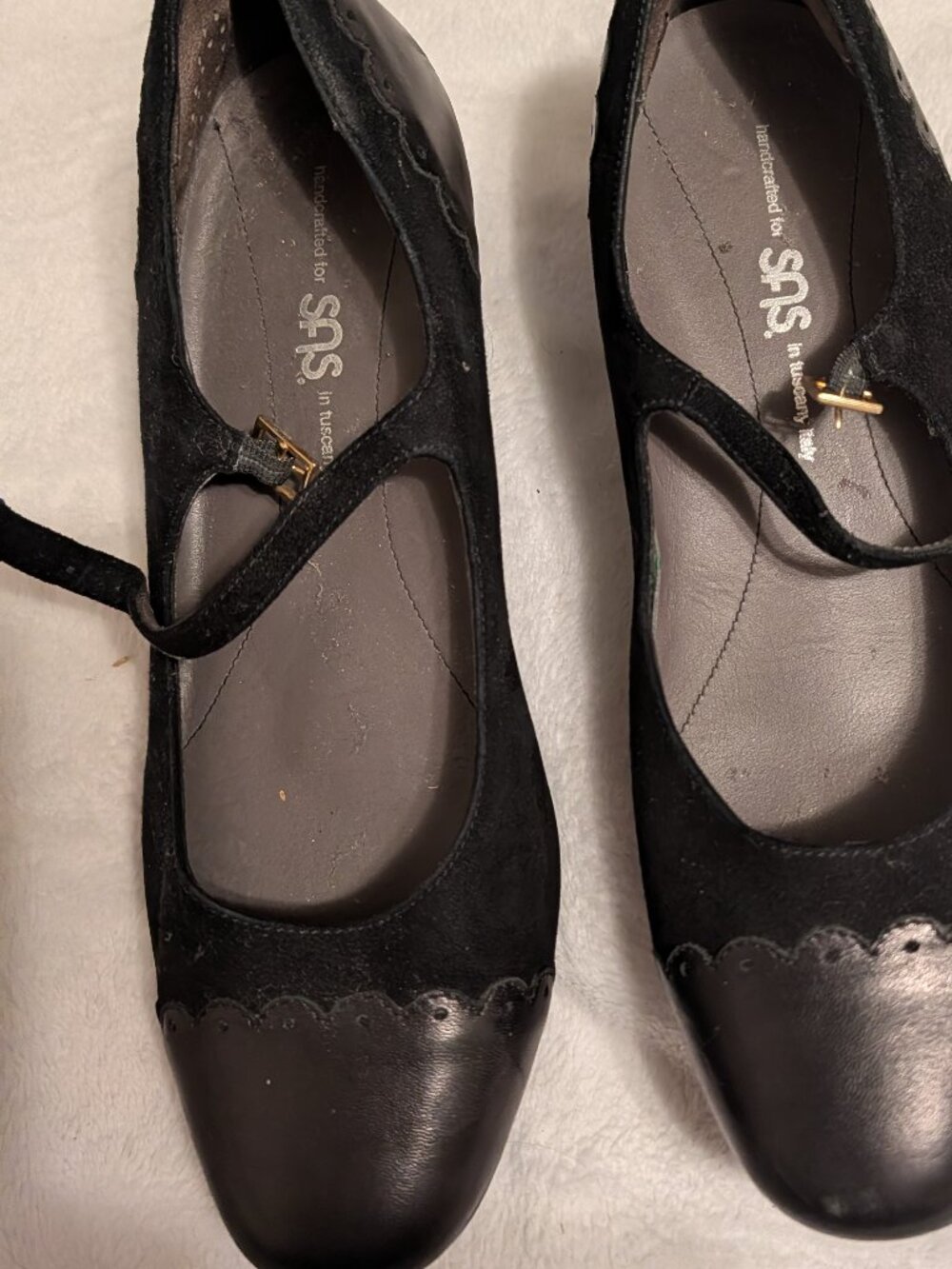 SAS Cate Mary Jane Heel in Black